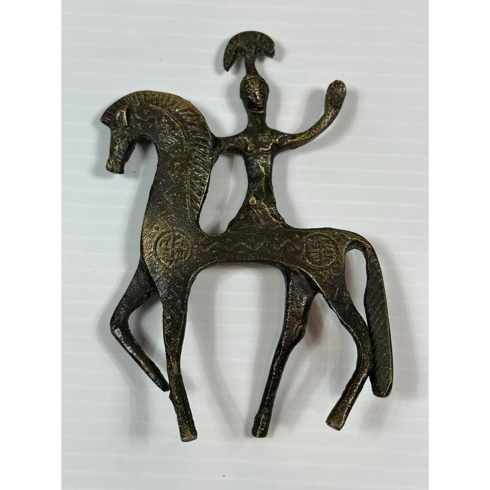 Frederick Weinberg Style Brass Etruscan Horse 5.25”Tall Metal Artwork Figurine
